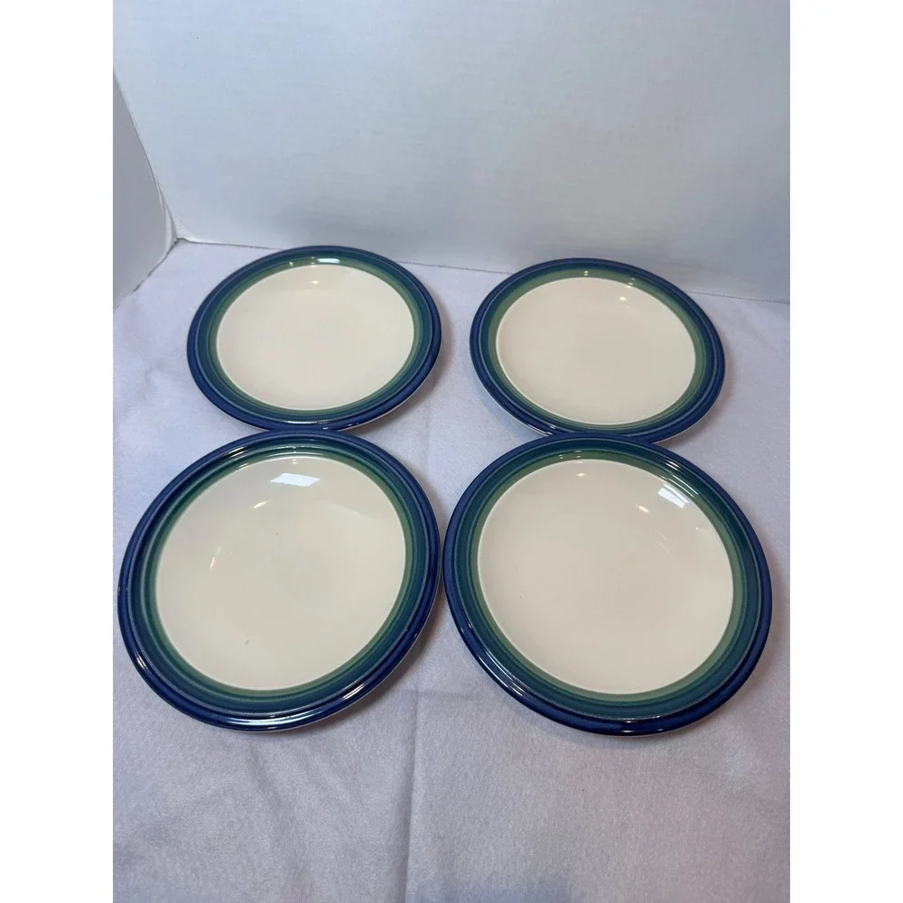 Pfaltzgraff Dinner Plates Set of 4 Blue Green Pre-Owned Ocean Breeze